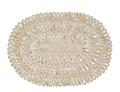 Oval Straw Loop Placemat in Whitewash