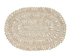 Oval Straw Loop Placemat in Whitewash