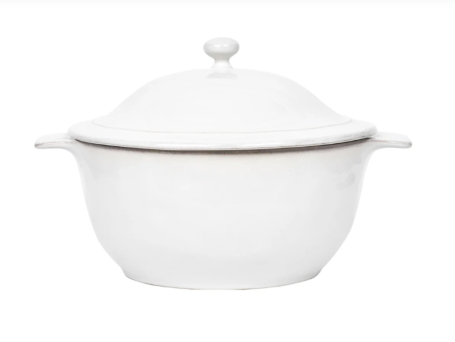12" Puro Lidded Casserole Whitewash 3.5qt