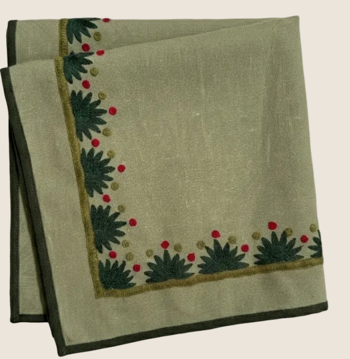 Starburst Holly Dinner Napkins S/4