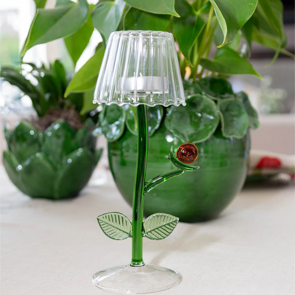 Firefly Tealight Snail with Leaves