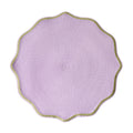 Set 6 Summer Piped Oxford Orchid Scallop Placemats