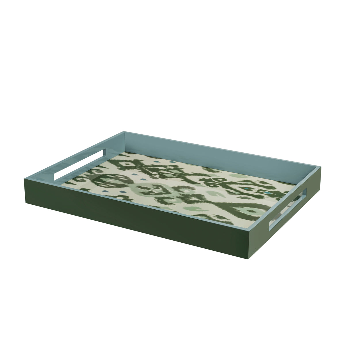 Ikat Two-Tone Tray Khaki & Chambray