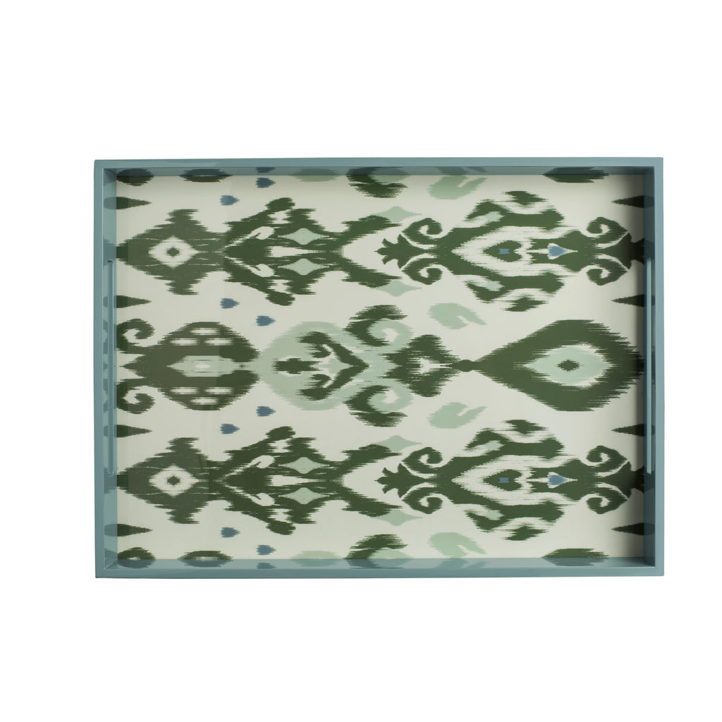 Ikat Two-Tone Tray Khaki & Chambray