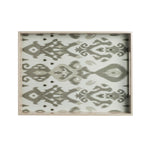Ikat Two-Tone Tray Mink & Chocolate