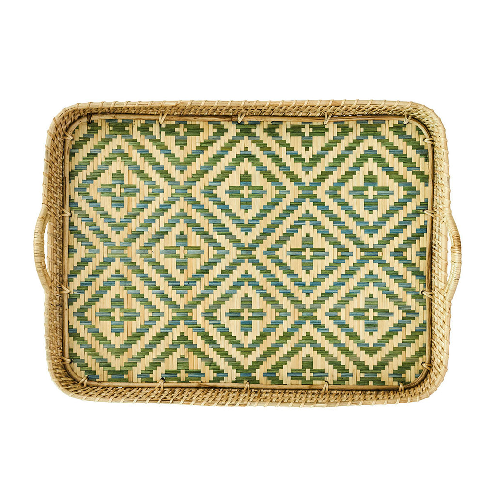 Villa Seville  21" Tray - Chambray
