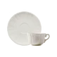 Gien Breakfast Cups/Saucers Pont Choux White