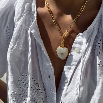 MOP Heart On Clip Chain