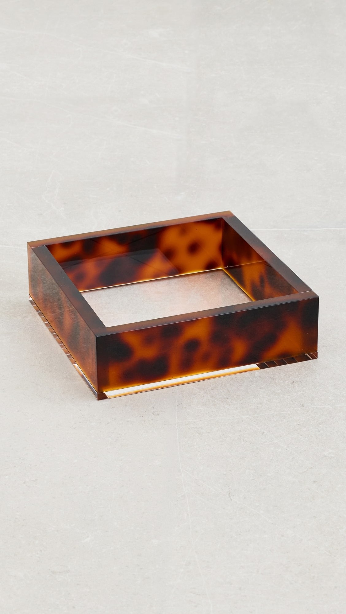 Lucite Tortoiseshell Cocktail Napkin Holder