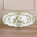 VIDA Faenza Long Oval Tray Green & bWhite