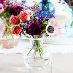 Hibiscus Glass Bud Vase in Clear