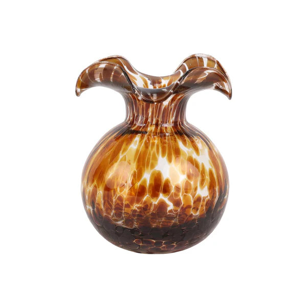 Hibuscus Glass Bud Vase in Tortoise