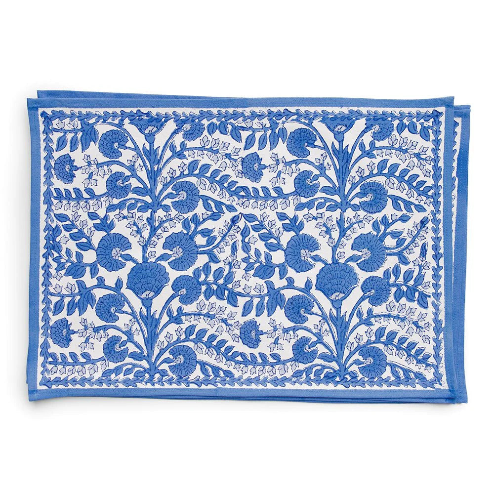 Cactus Flower Blue Placemat S/4