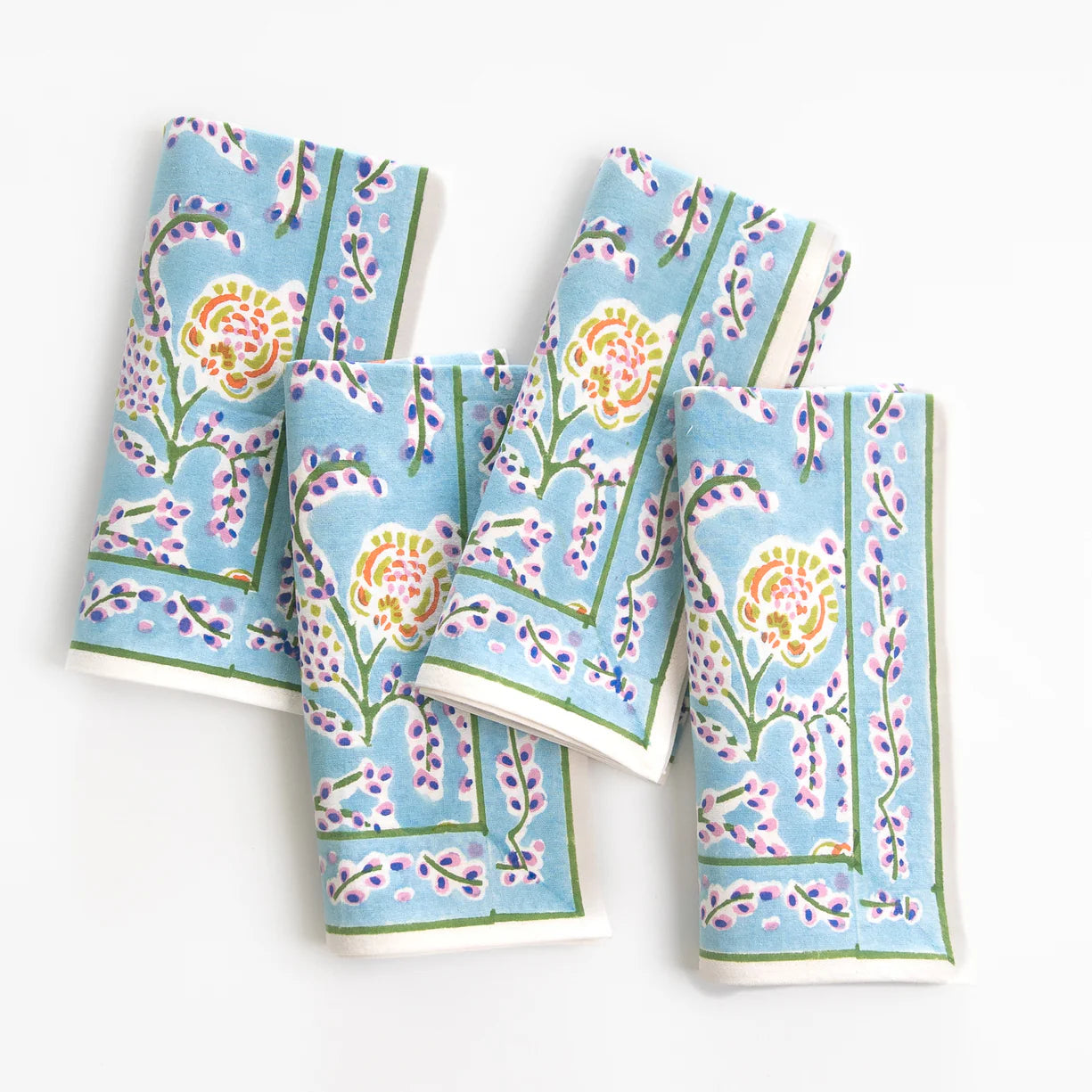 Climbing Dahlia Sky Blue Napkin | Set of 4