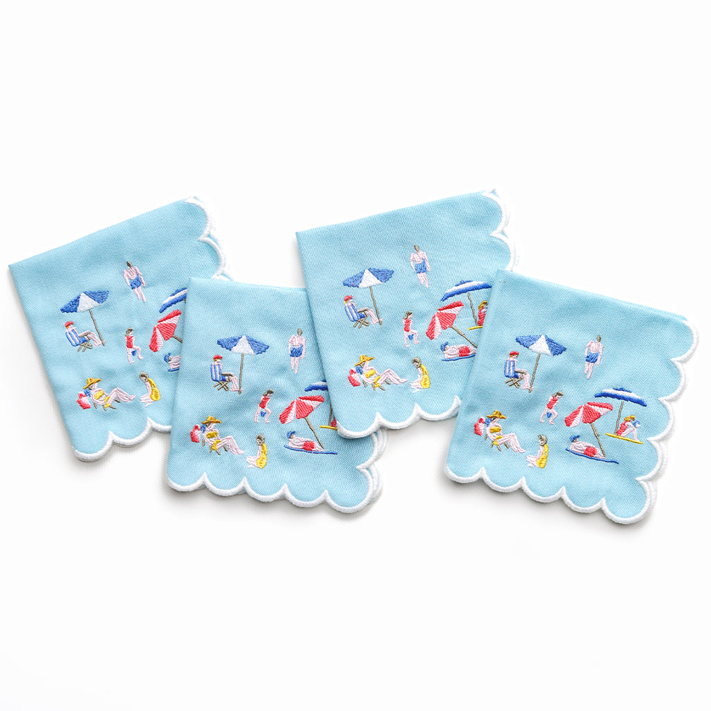 Day at the Beach Cocktail Napkins – Set of 4