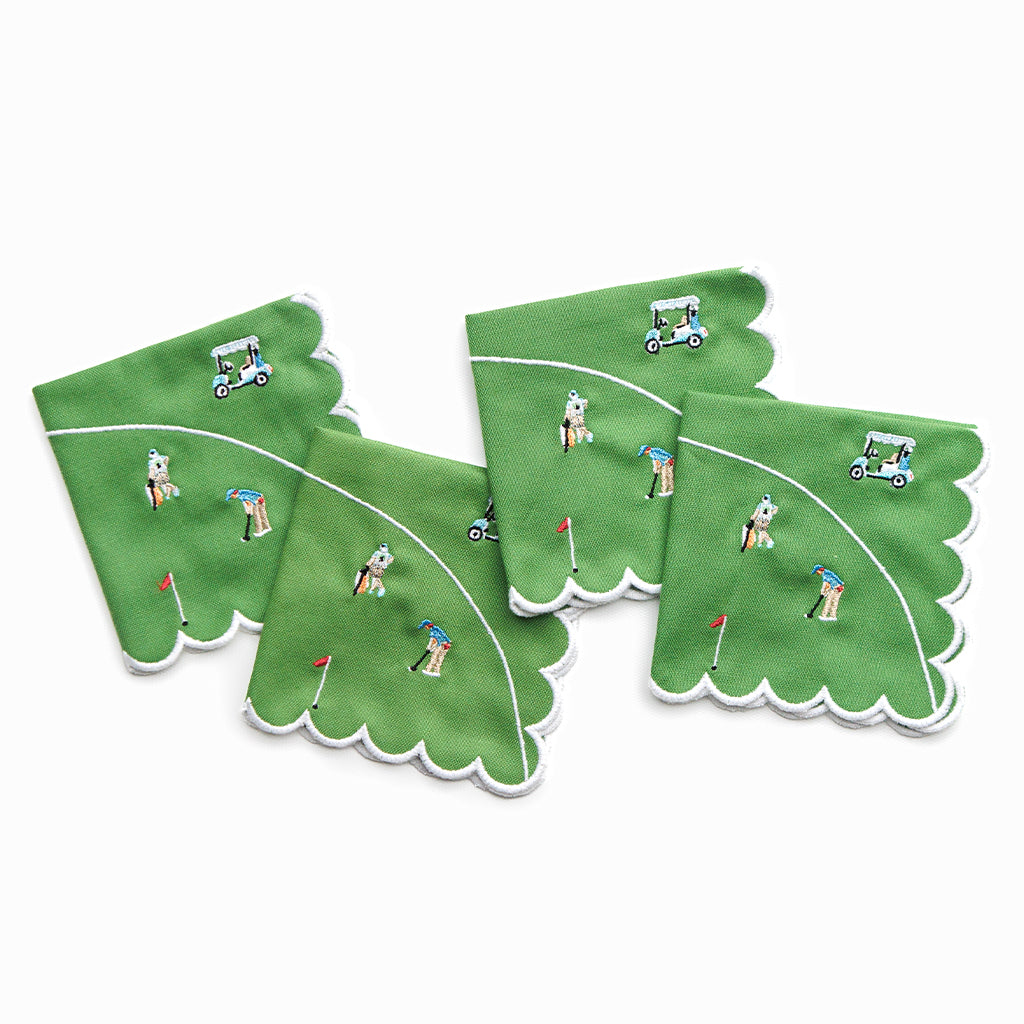 Day at the Golf Course Cocktail Napkins – Set of 4