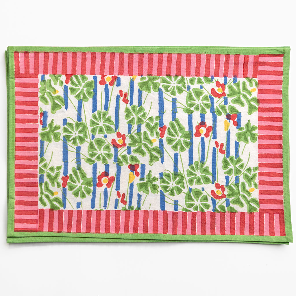 Geranium Carnival Placemats – Set of 4
