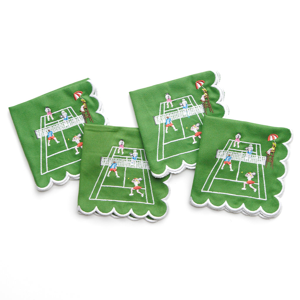 Playing Doubles Cocktail Napkins – Set of 4