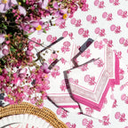 Rose Wine Napkin S/4