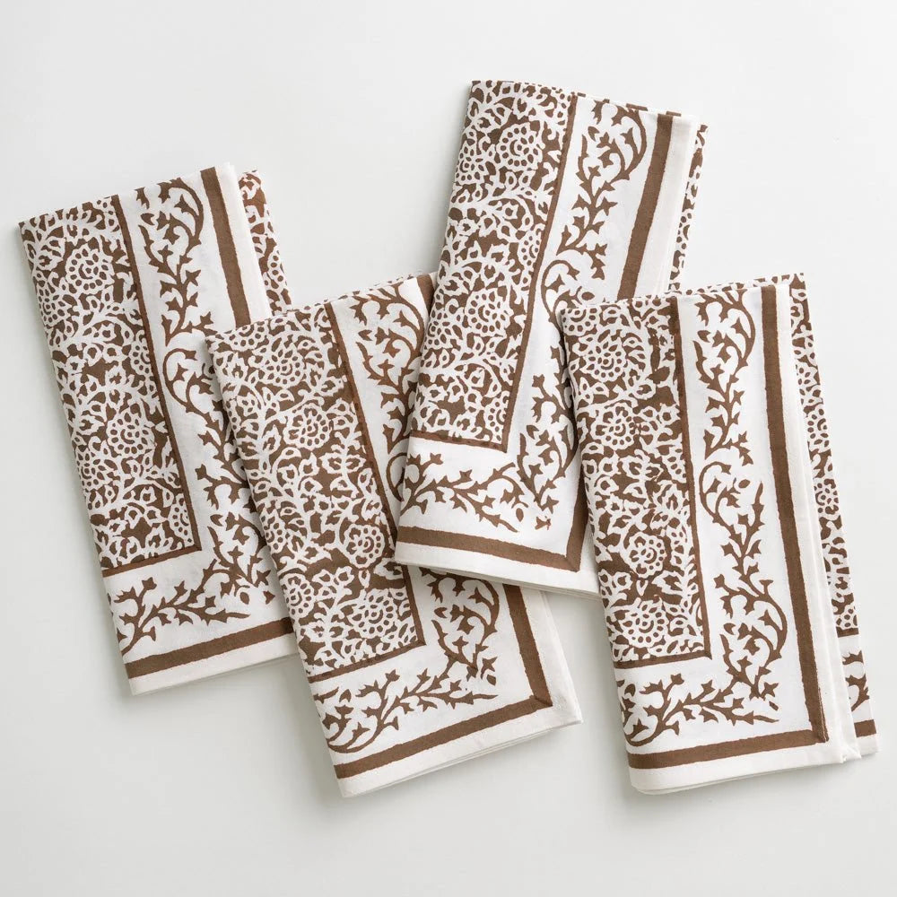 Tapestry Dark Chocolate Napkin | Set of 4