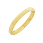 Cleopatra Oval Hinged Bangle, M/L - Gold