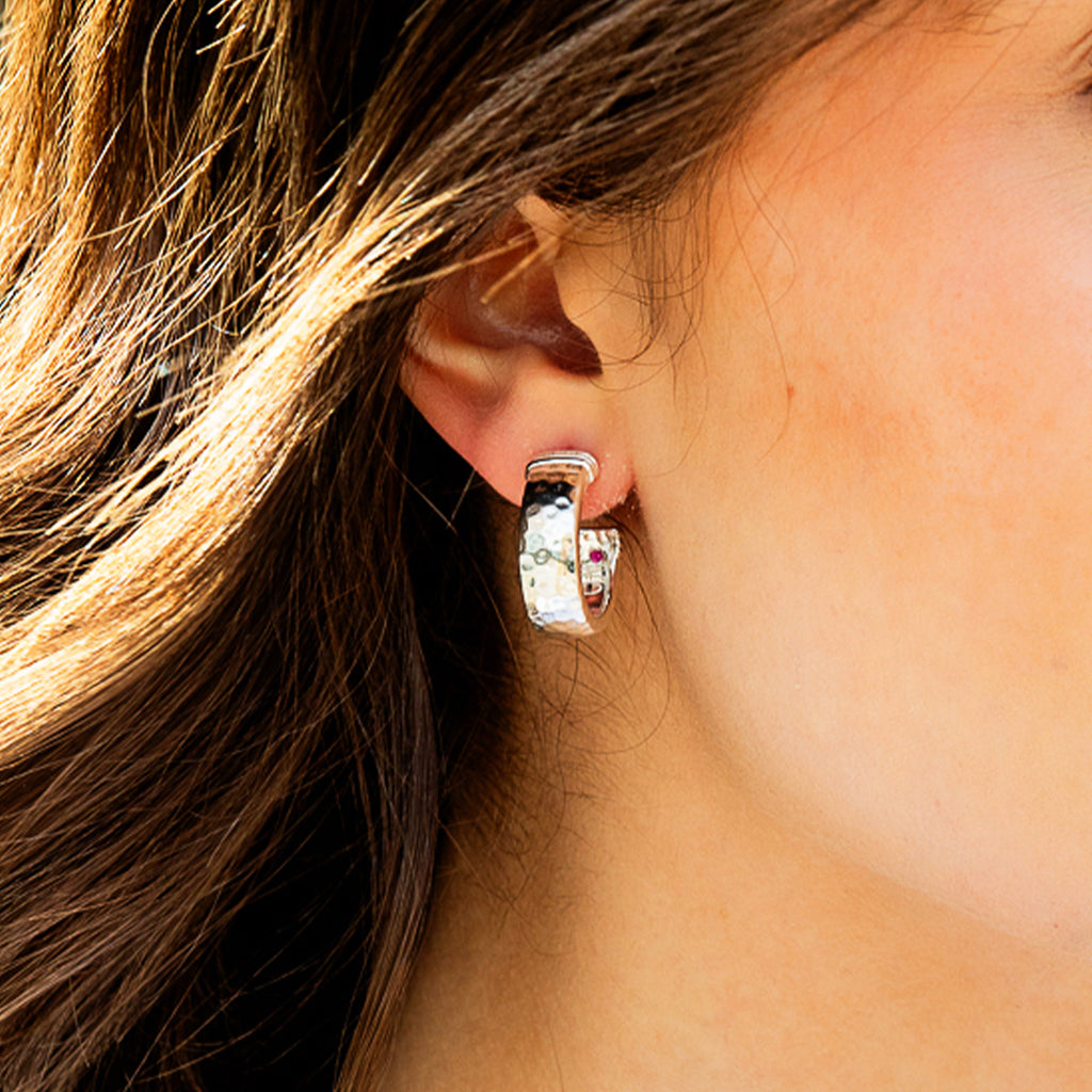 Cleopatra Classic Small Hoop Earrings - Silver