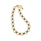 Cleopatra Grande Link Necklace, 16"+2" - Gold/Midnight