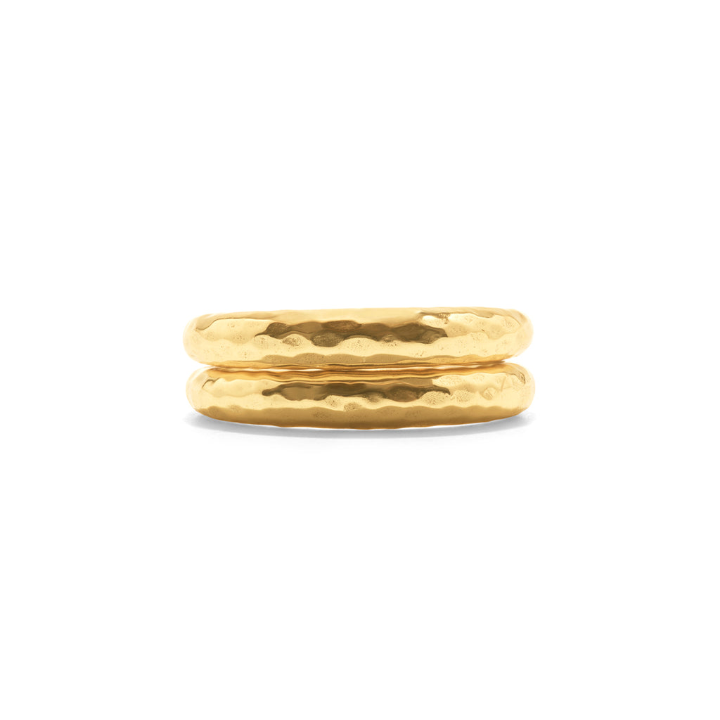 Cleopatra Slice Stacking Ring Set, Size 7 - Gold