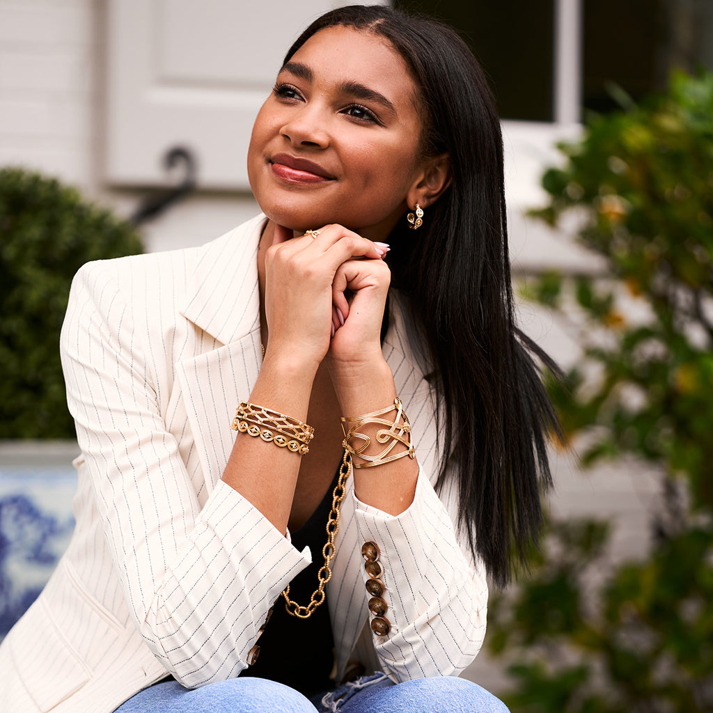 Monique Compass Cuff - Gold