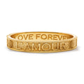 L'Amour Toujour Hinged Bangle - Gold "L'Amour Toujour"