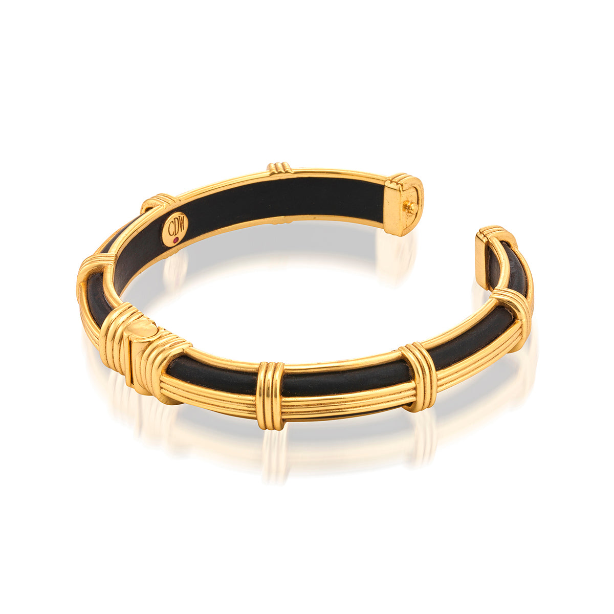 Gaia Petite Hinged Bangle S/M - Ebony