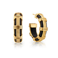 Gaia Cage Hoop Earrings - Ebony