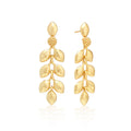 Golden Laurel Dangle Earrings - Gold