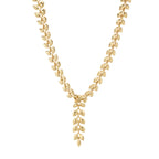 Golden Laurel Convertible Necklace, 16"+2" - Gold