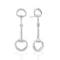 Equestrian Snaffle Bit Earrings - Silver