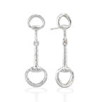 Equestrian Snaffle Bit Earrings - Silver