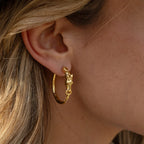 Equestrian Horsehead Hoop Earrings - Gold