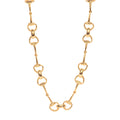 Equestrian Snaffle Bit Chain Necklace, 20" - Gold