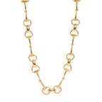 Equestrian Snaffle Bit Chain Necklace, 20" - Gold