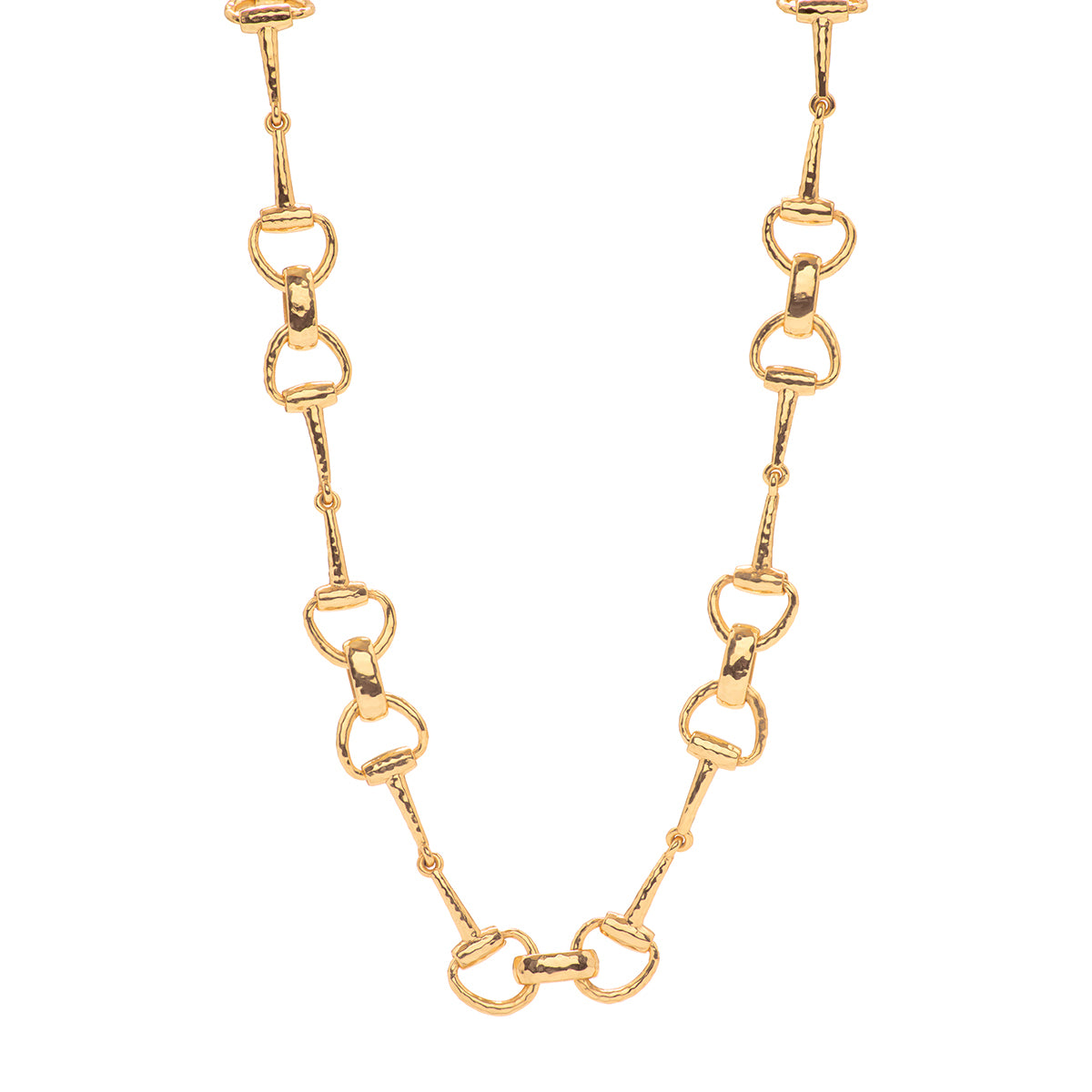 Equestrian Snaffle Bit Chain Necklace, 20" - Gold