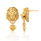 Lionheart Post Earrings - Gold