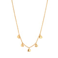 Love Heart Multi-Station Necklace, 16"+2" - Gold