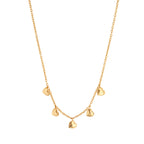 Love Heart Multi-Station Necklace, 16"+2" - Gold