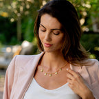 Love Heart Multi-Station Necklace, 16"+2" - Gold