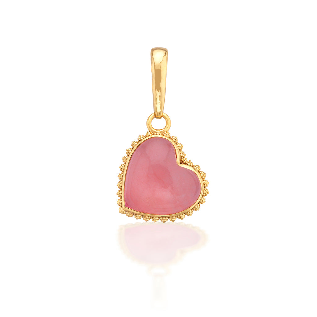 Love Gem Medium Pendant - Pink Jade
