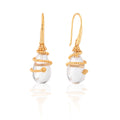Lily Drop Earrings - Clear Quartz