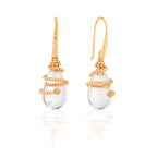 Lily Drop Earrings - Clear Quartz