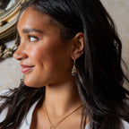 Lily Drop Earrings - Clear Quartz