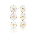 Mermaid Garden Petite Linear Earrings - MOP