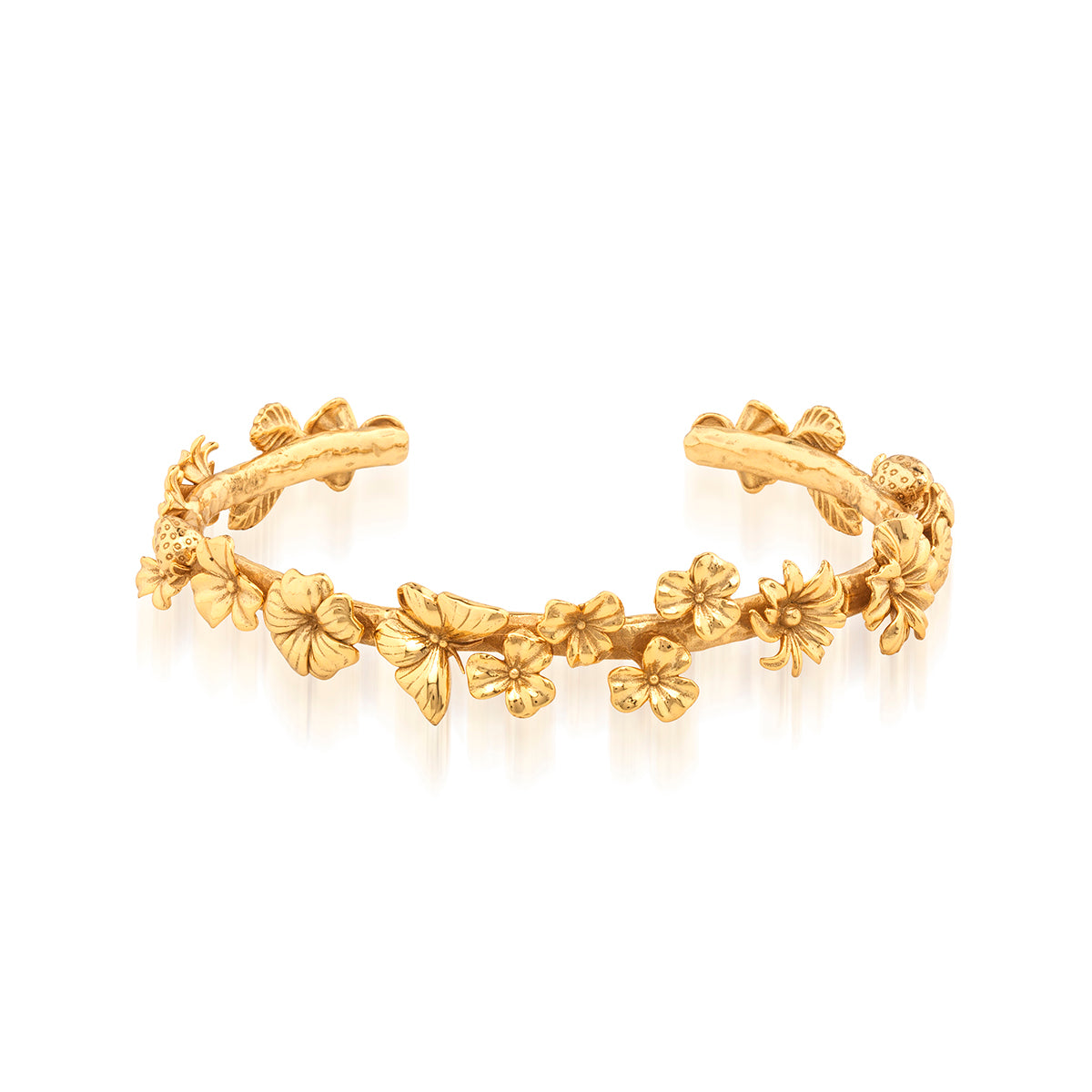 Meadow Flowers Petite Cuff - Gold